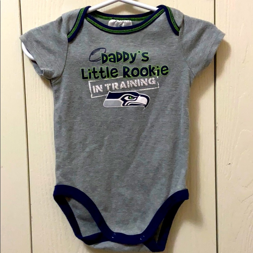 3/$15 NFL Seattle Seahawks Daddy’s Rookie Onesie